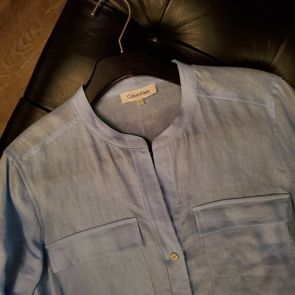 CALVIN KLEIN Linen Blouse - Picture 3 of 7